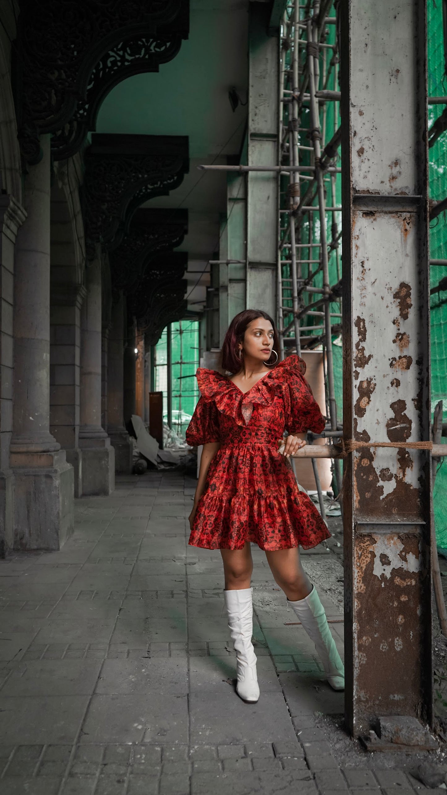 EXTRA RED HOT MINI DRESS