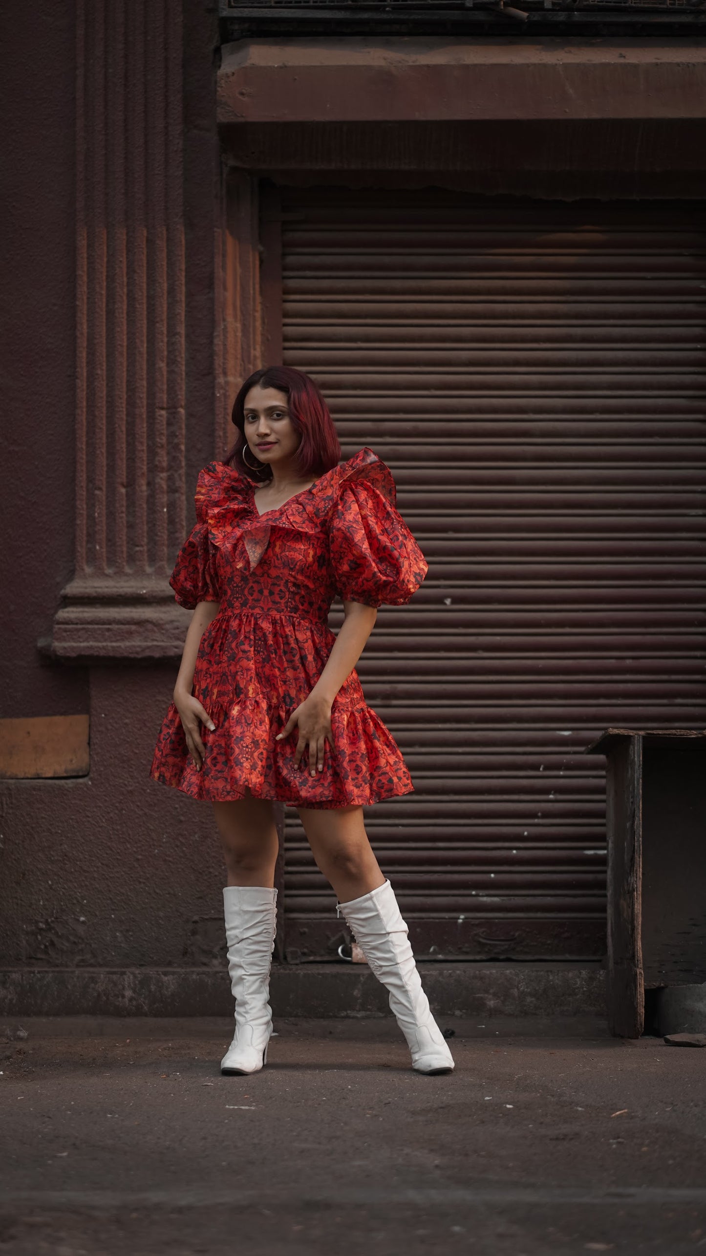 EXTRA RED HOT MINI DRESS