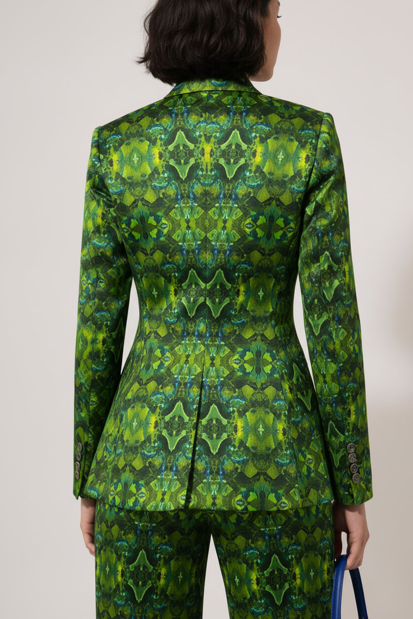 KALEIDOSCOPIC GREEN BLAZER