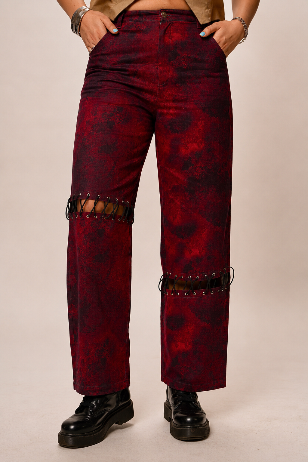 REBEL RED DENIM TROUSER