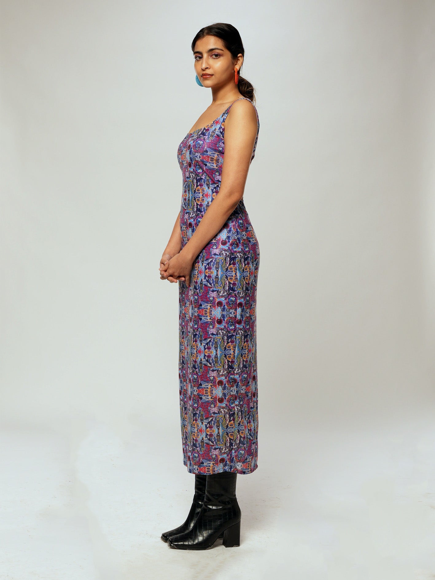 Psych mesh bodycon dress