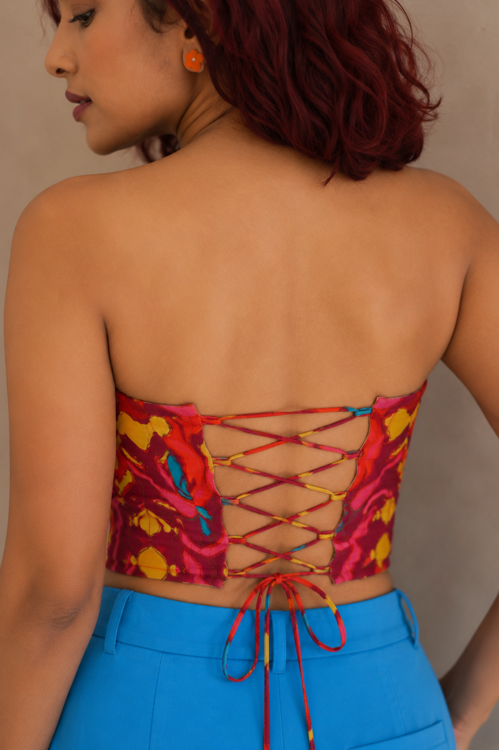 COLOUR ME TRIBAL VELVET CORSET