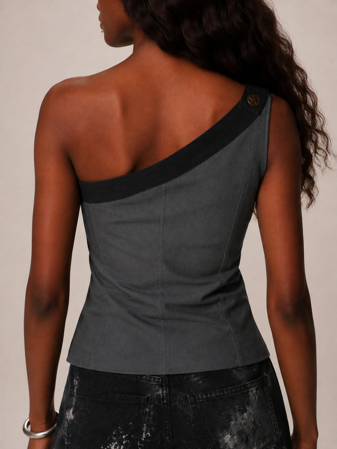 REBEL GREY DENIM TOP