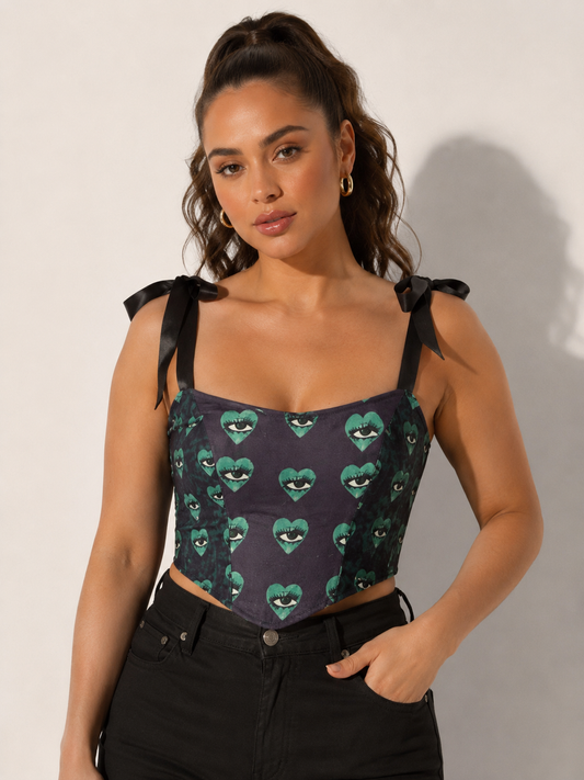 ALL EYES ON YOU VELVET CORSET