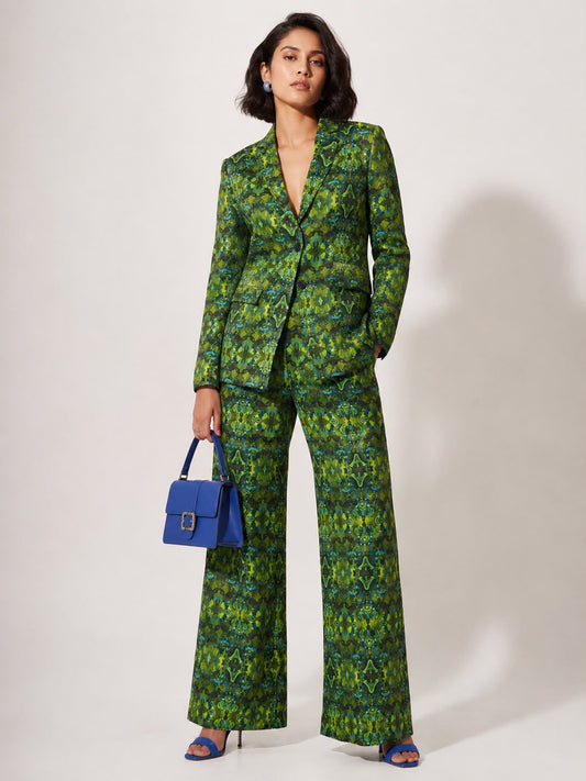 KALEIDOSCOPIC GREEN TROUSER	SUIT