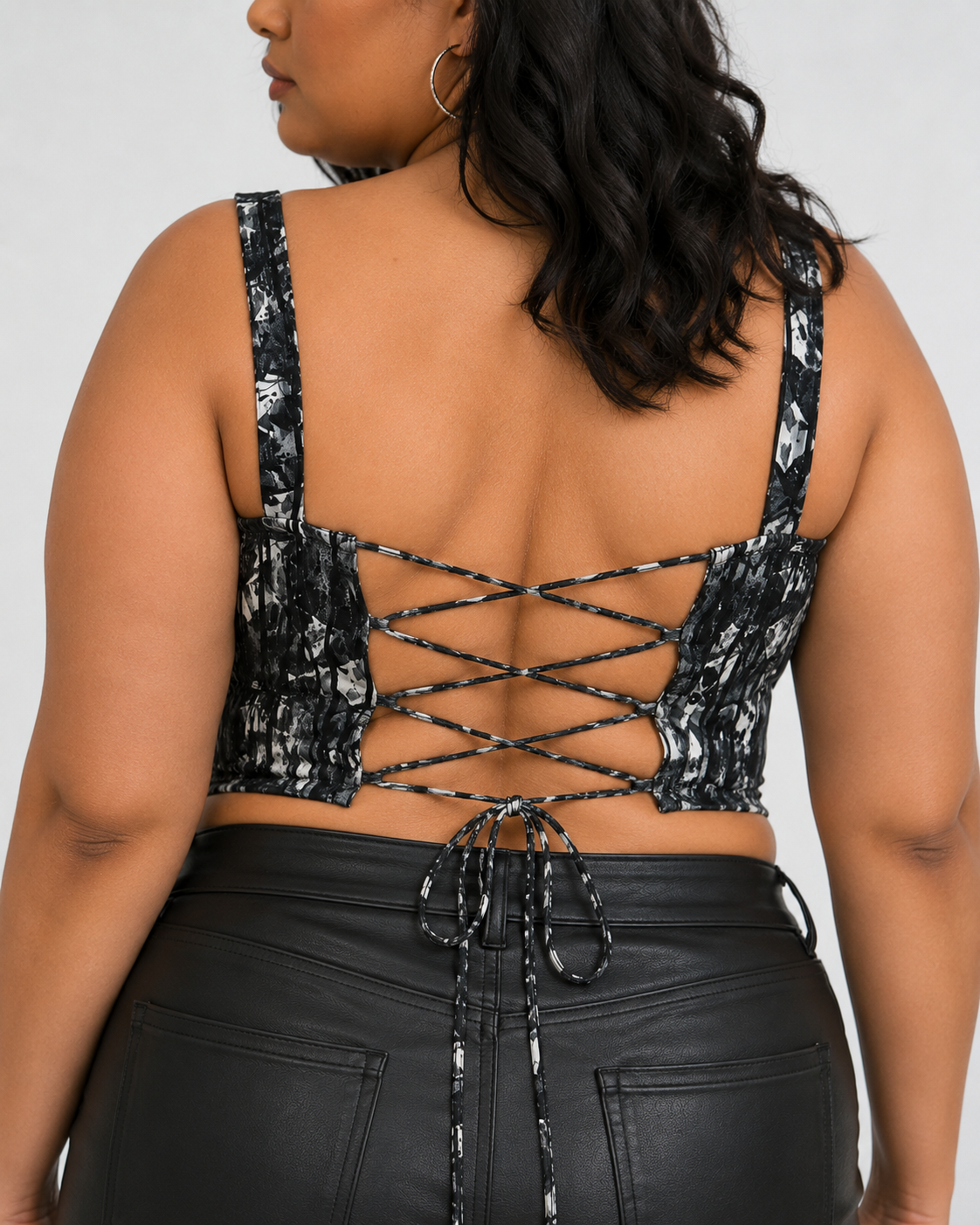 NEWSPAPER SCRIBBLE CORSET