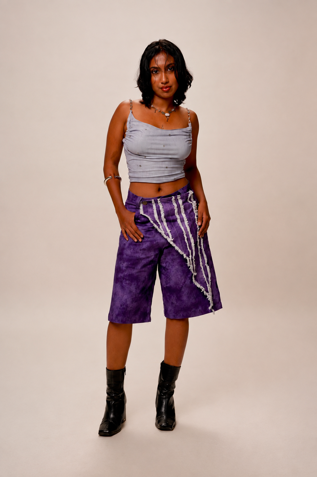 PURPLE GALAXY JORTS