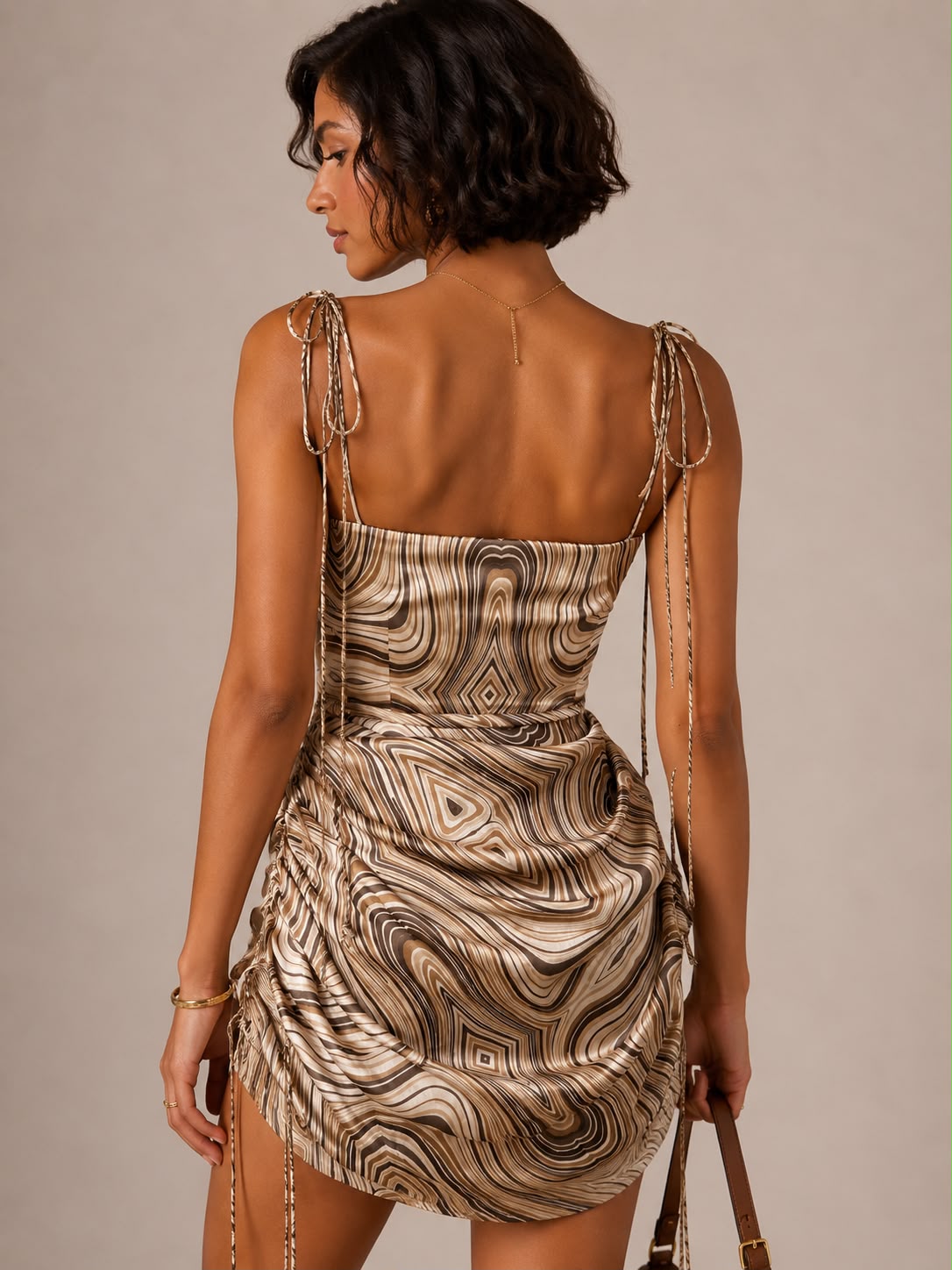 MOTION THROUGH BROWN	DRESS