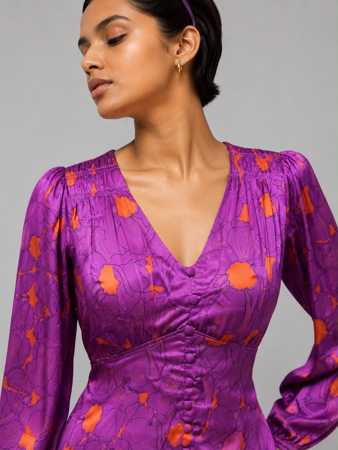 Solene Purple Dress