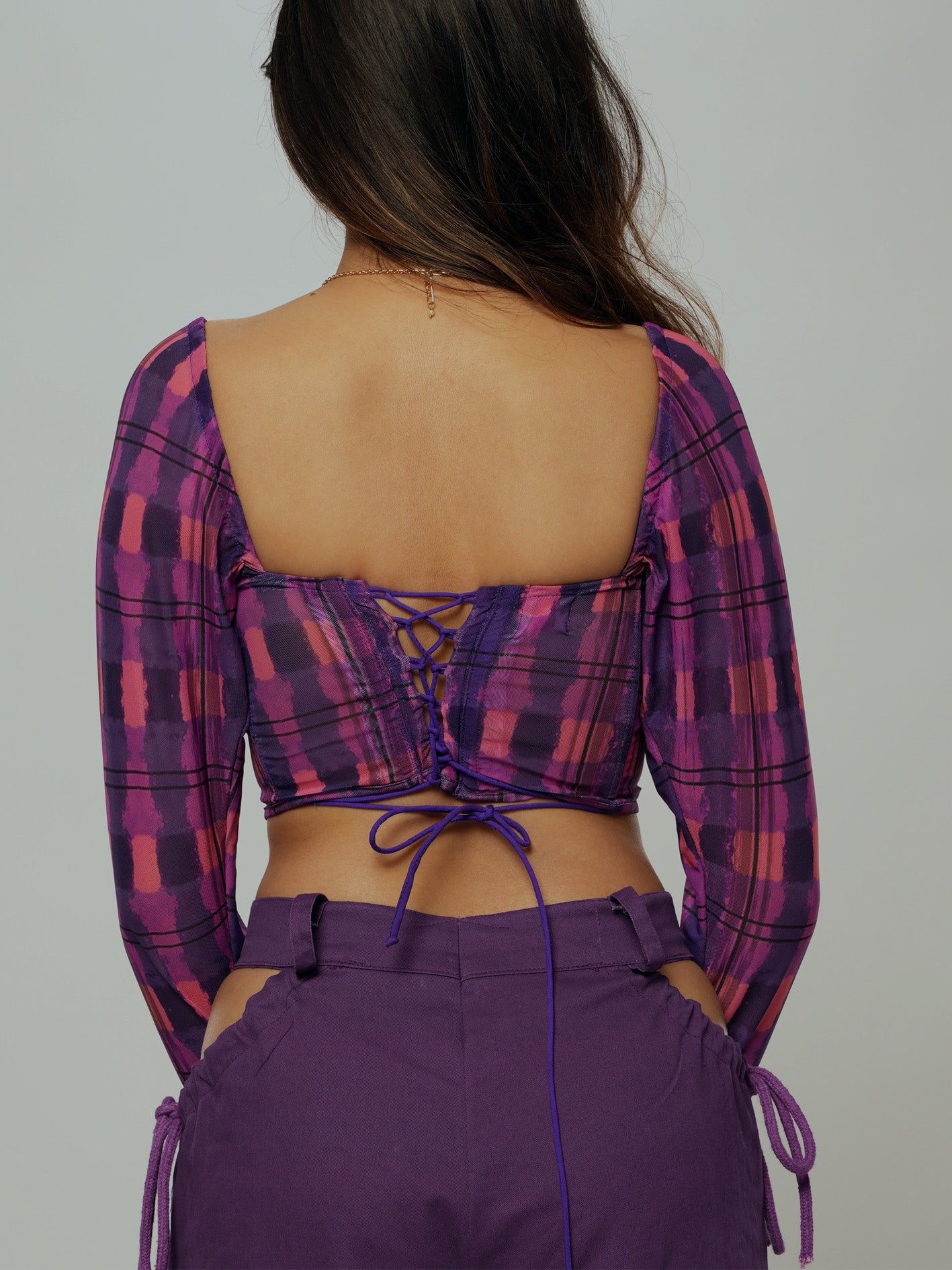 Violet waist cut trousers
