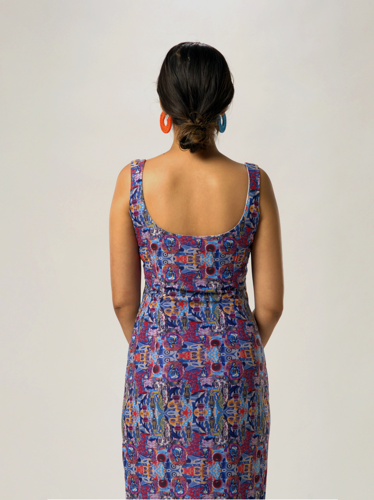 Psych mesh bodycon dress