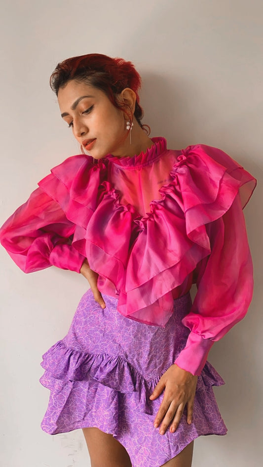 PINK AND PURPLE UNIVERSE SKIRT
