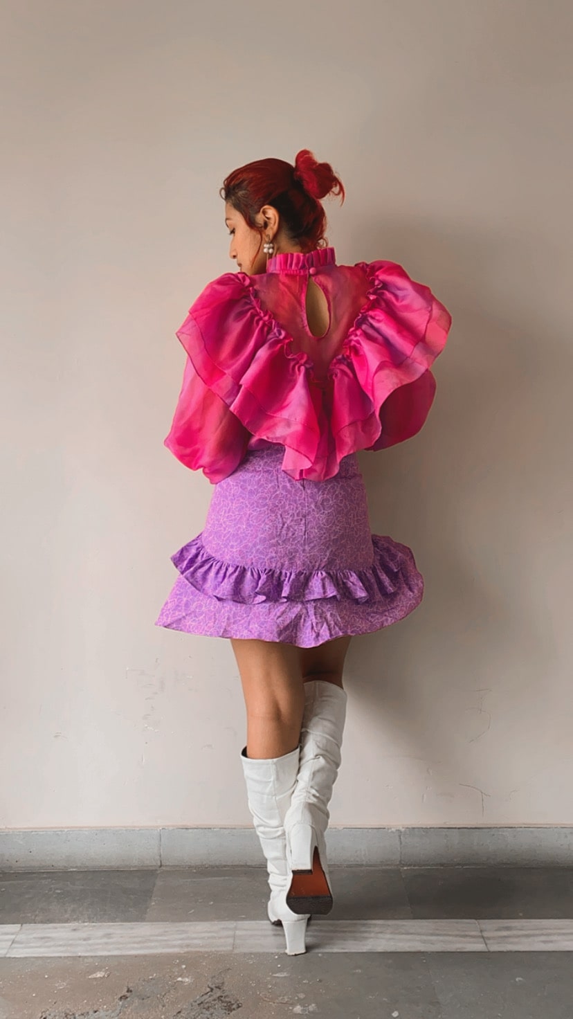 PINK AND PURPLE UNIVERSE SKIRT