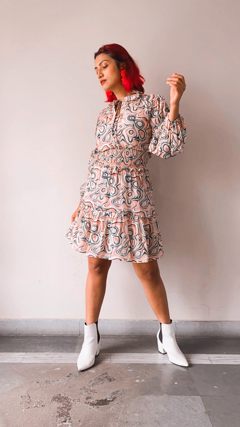 TRIP	OVER MY	DRESS