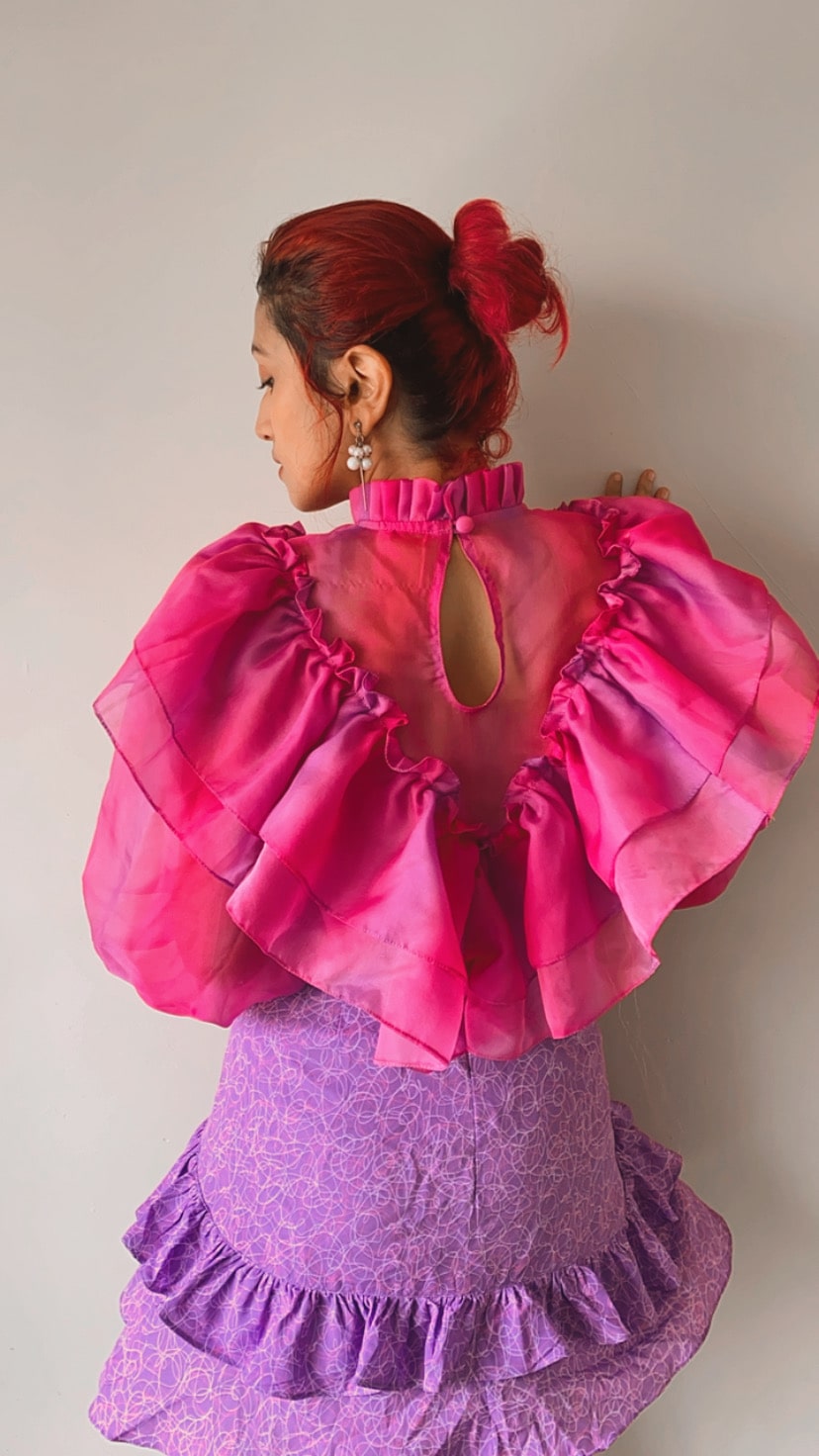 PINK AND PURPLE UNIVERSE SKIRT