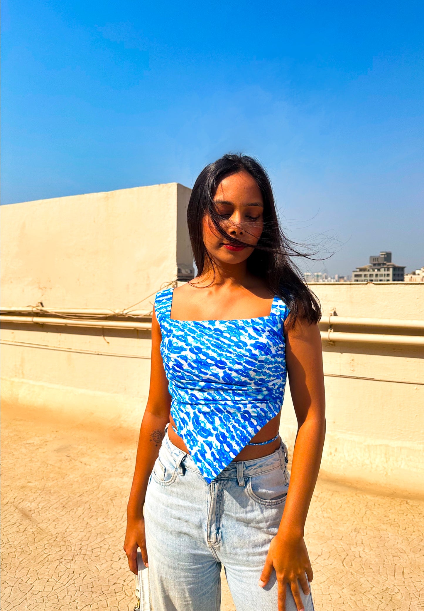 KISS AND TELL HANDKERCHIEF CORSET TOP