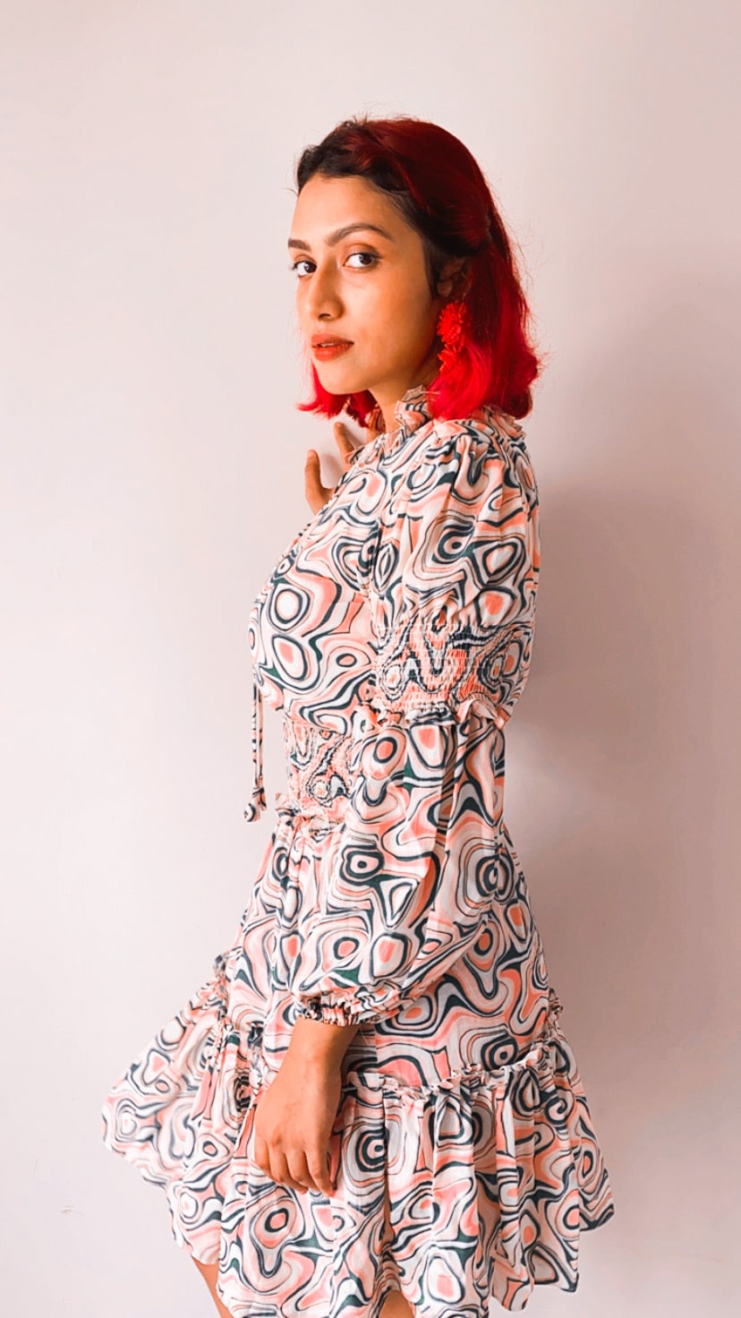 TRIP	OVER MY	DRESS