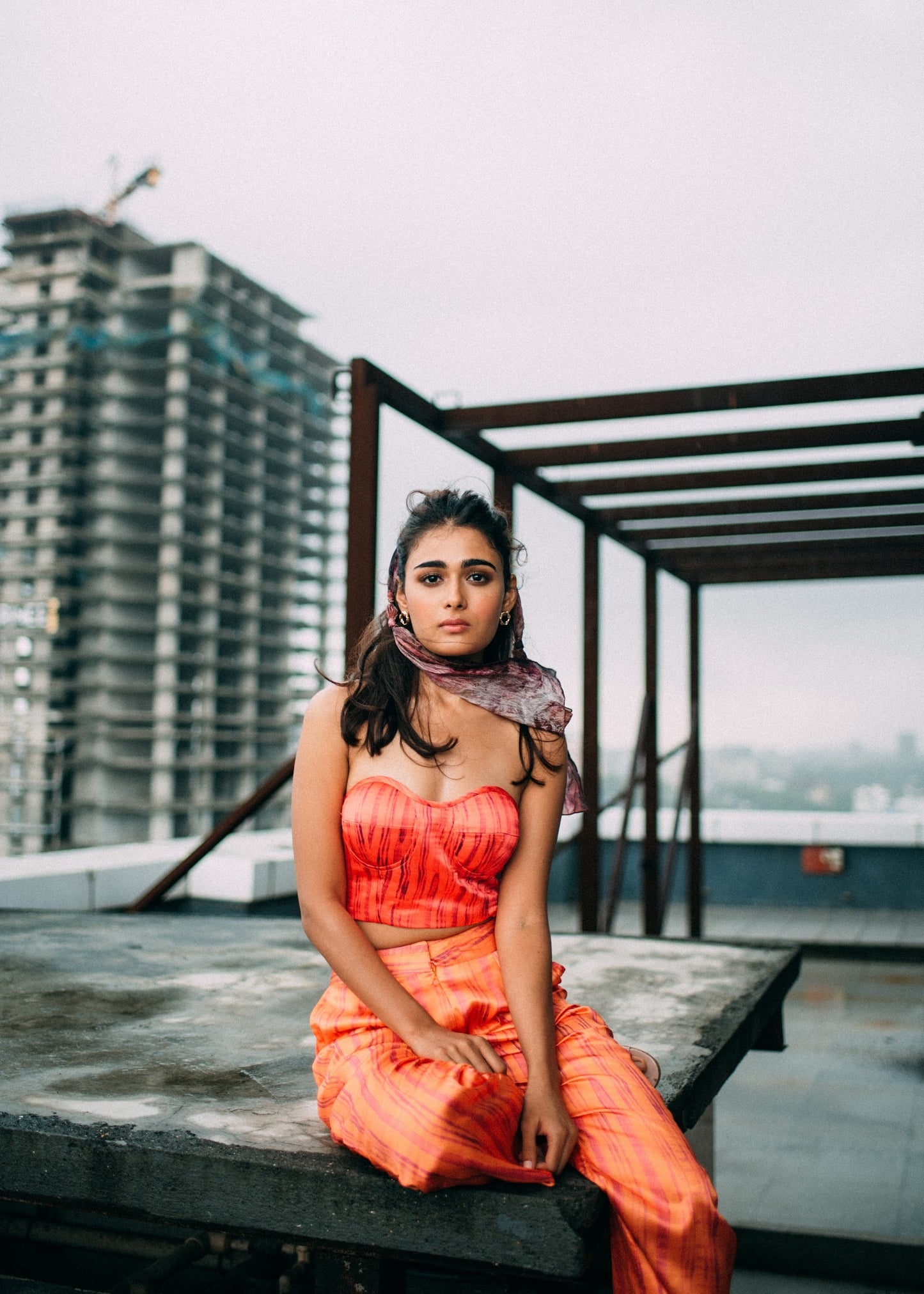 MOTION THROUGH ORANGE AND RED COORD SET