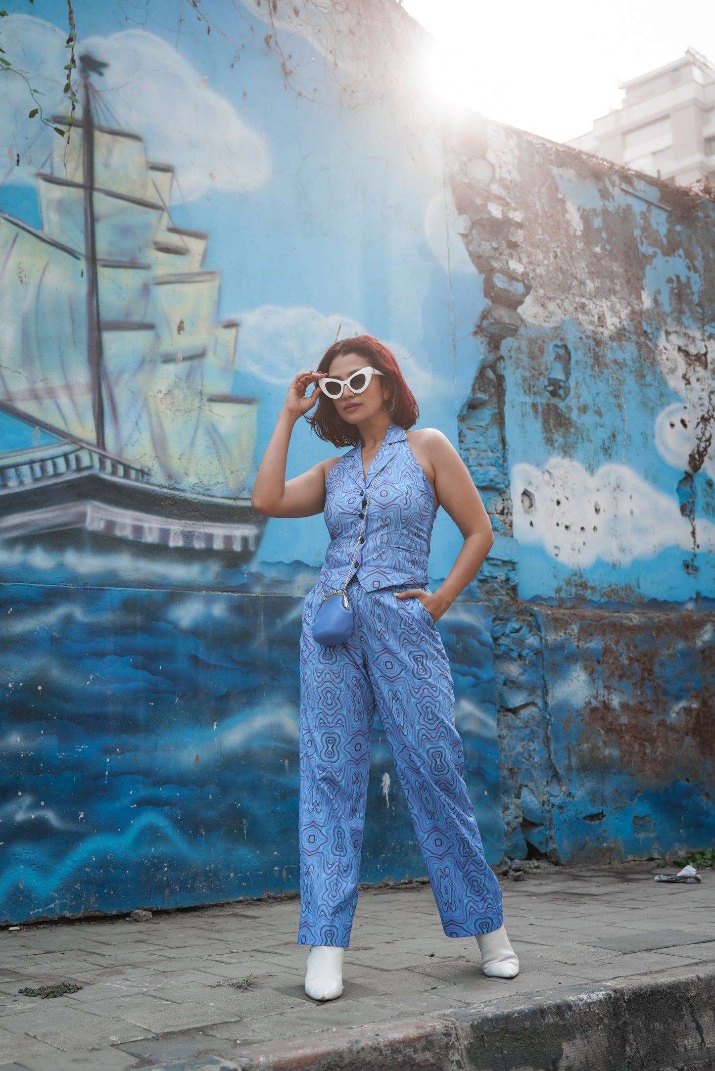 TRIP	OVER ME	COORD SET BLUE