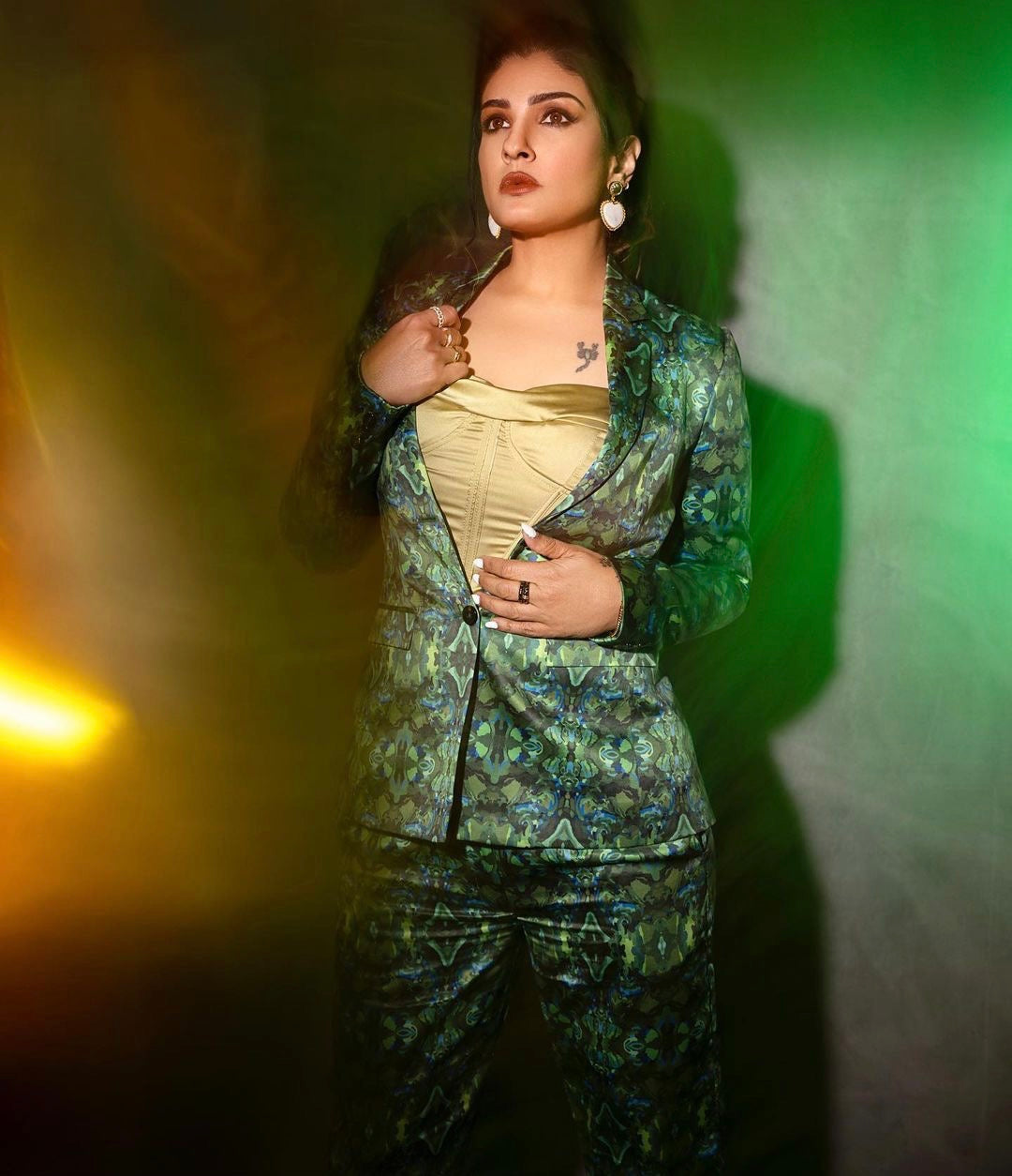 KALEIDOSCOPIC GREEN BLAZER