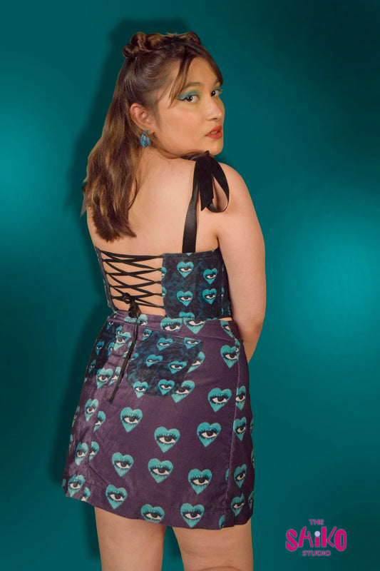 ALL EYES ON YOU VELVET SKIRT