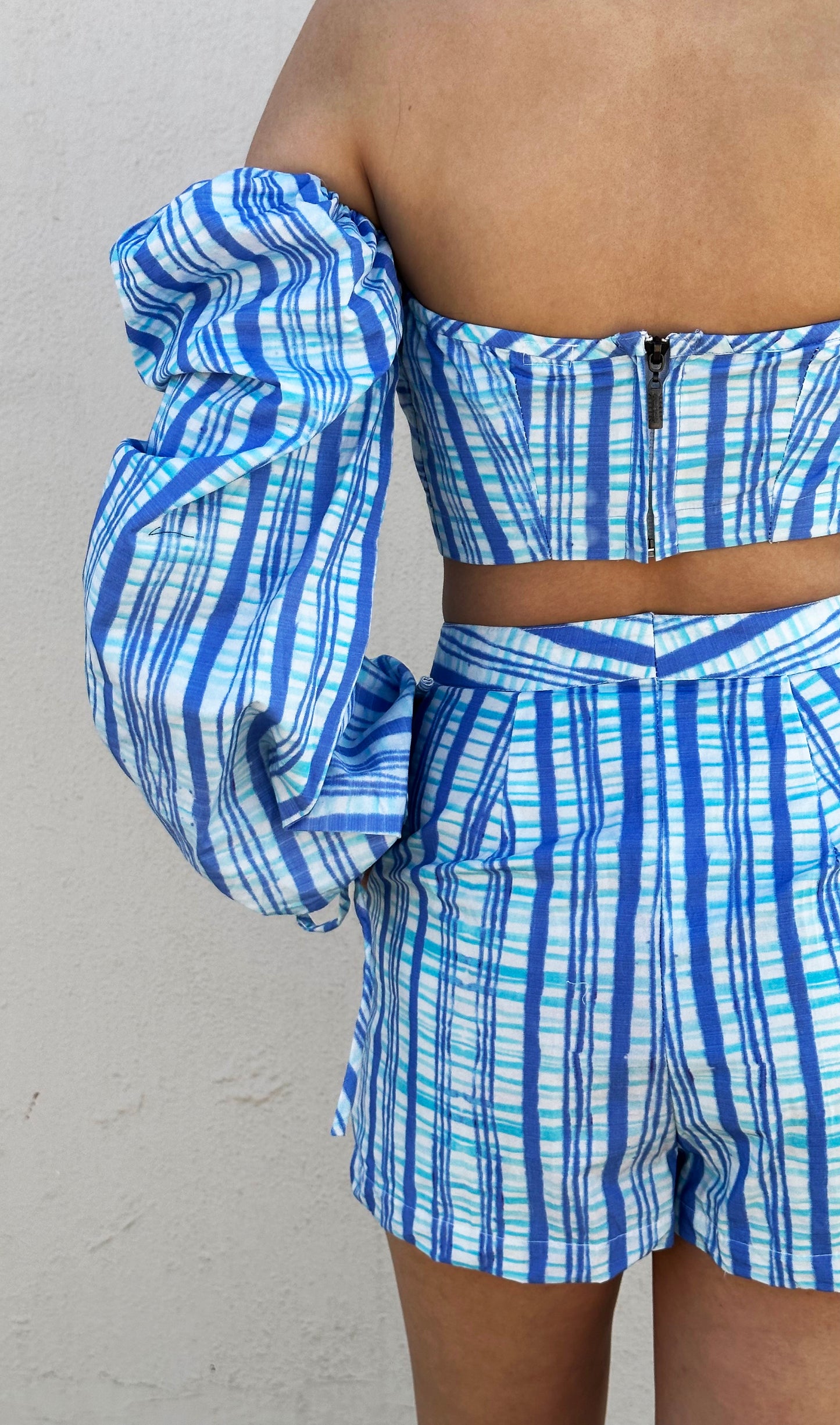 CERULEAN PLAID COORD SET